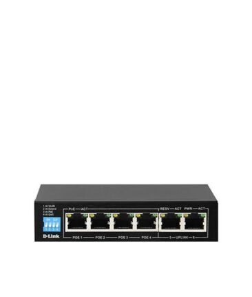 D-Link 250M 6-Port 1000mbps Switch With 4 Poe Ports