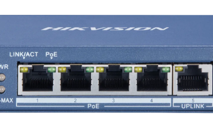 L2, 4 Gigabit POE ports, 1 Gigabit RJ45 uplink port DS-3E0505P-E/M