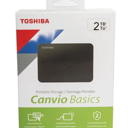 Toshiba Canvio Basics 2TB 2.5 " External Hard Drive USB 3.2 Black