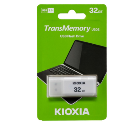 Kioxia TransMemory U202W 32GB Flash Drive USB 2.0 White