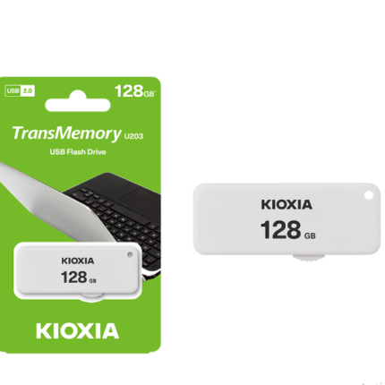 Kioxia TransMemory U202W 128GB Flash Drive USB 2.0 White