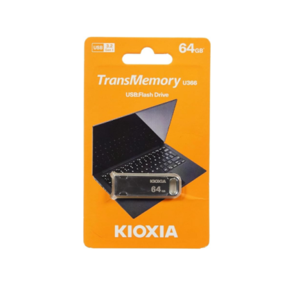 Kioxia TransMemory U366 64GB Flash Drive USB 3.2 Metallic 100MB/s read