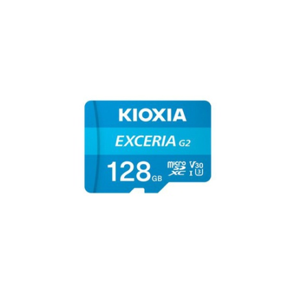 Kioxia Exceria G2 128GBMicroSDXC, UHS-1,up to 100MB/s read 50MB/s write C10 A1 V30 U3