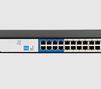 D-Link upto 250 Meter support 24-Port 1000Mbps PoE Switch with 2 SFP Ports - DGS-F1026P