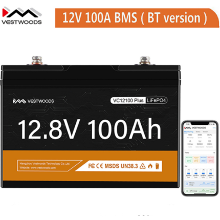 Vestwoods 12V 100Ah Lithium LiFePO4 Battery