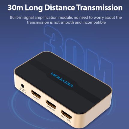 Vention 1 In 2 Out HDMI Splitter Gold