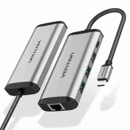 Vention USB-C MULTI-FUNCTIONAL 5 in 1 DOCKING STATION Type C to USB 3.0(3 ports), Gigabit Ethernet, PD Docking Station