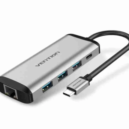 Vention USB-C MULTI-FUNCTIONAL 8 in 1 DOCKING STATION Type C HDMI/USB3.0 (3 PORTS)/RJ45/SD/TF/PD(100W) Docking Station 0.15M Gray Aluminum Alloy Type