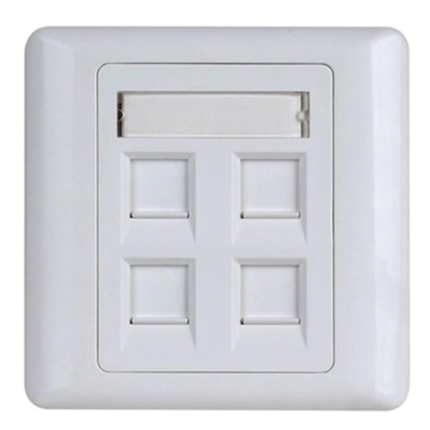 Giganet 4 port CAT6 Faceplate