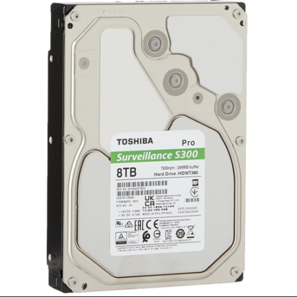 Toshiba 8TB Bulk tomcat S300-72RPM 3.5" Surveillance Hard Drive