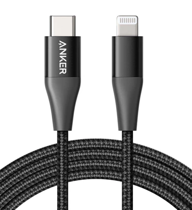 Anker PowerLine+ II USB-C Cable with Lightning Connector 3ft (A8652H41)