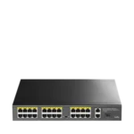 24-FE PoE Switch with 2 Uplink GbE and 1 Uplink SFP