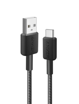ANKER 322 USB-A TO USB-C CABLE (6FT BRAIDED) - BLACK
