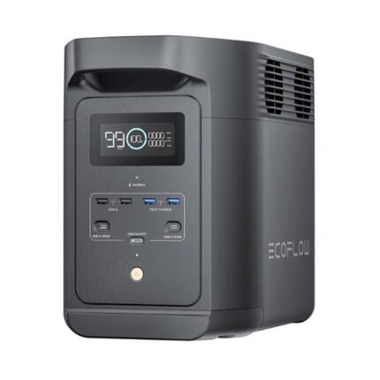ECOFLOW DELTA 2 BLACK EFE980-UK (EF-RV-H08-1) 500W / 980Wh INCLUDES FREE GIFT RECHARGEABLE 6 IN 1 FAN WITH LED LAMP
